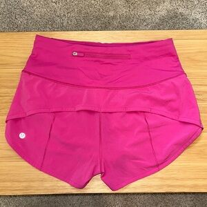 lululemon athletica Fuchsia Pink Skort-Shorts with Back Zip Pocket